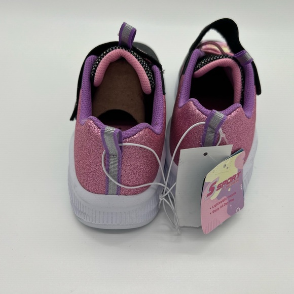 S Sport By Skechers Girls' Jenni Ombre Print Sneakers - Black /Pink Size w/box - Picture 5 of 9